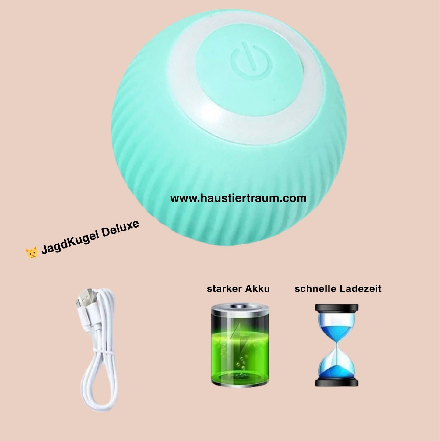 JagdKugel Deluxe 🐱 - Der smarte Spielball für deine Katze