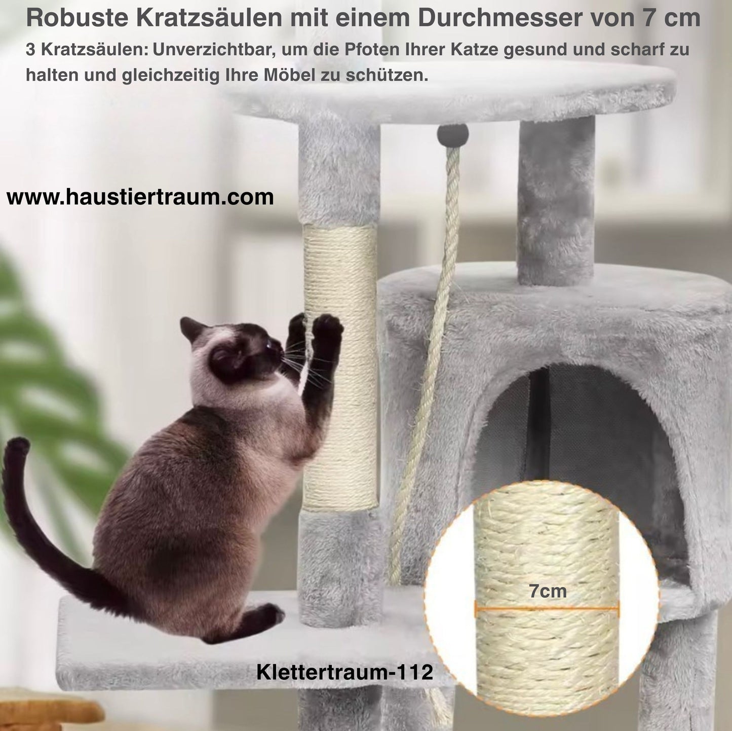 Klettertraum 112 - Der kompakte Allround-Kratzbaum