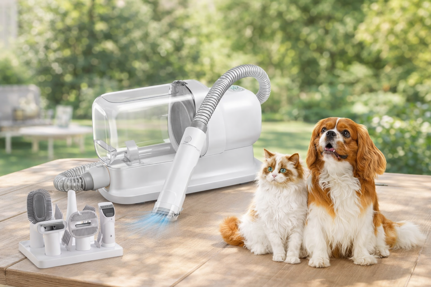 FellClean Pro - Staubsauger & Tierpflegeset für Hunde und Katzen